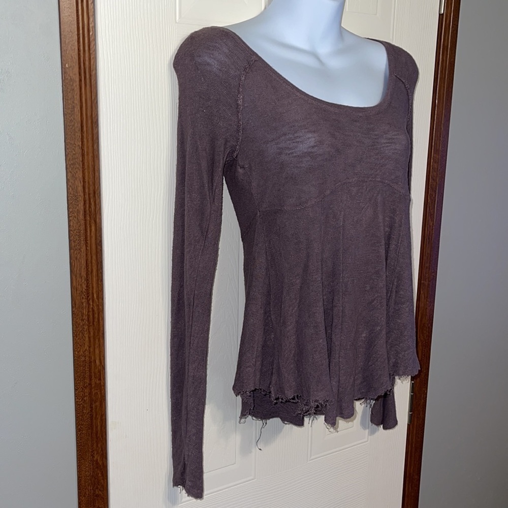 Intimately Free People Purple Scoop Neck Sweater